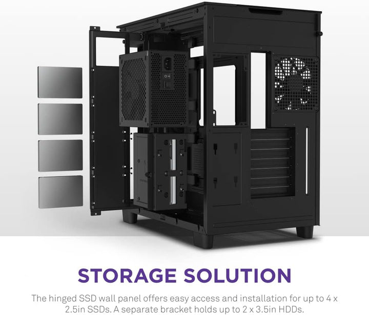 NZXT H9 Elite Dual-Chamber ATX Mid-Tower PC Gaming Case – Includes 3 x 120mm F120 RGB Duo Fans with Controller– Glass Front, Top & Side Panels 360mm Radiator Support Cable Management Black