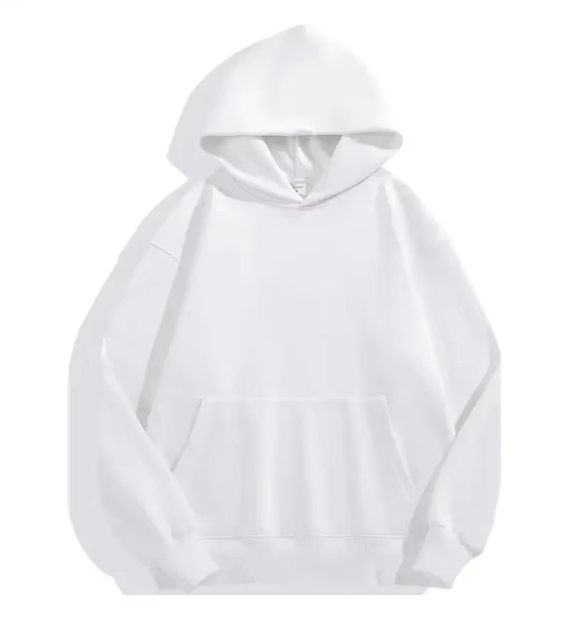 500GSM Heavy Fashion Men'S and Women'S Hoodies New Casual Thick Pure Cotton Tops Solid Color Hoodies Unisex Sports Tops